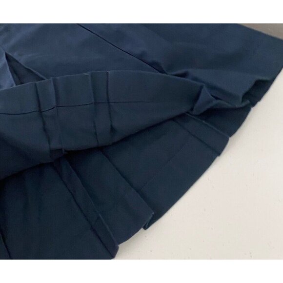 Lands End Skirt Adult  Pleated Tab Pocket Work Uniform Bottom Womens Sz: 13 Blue - Picture 9 of 10